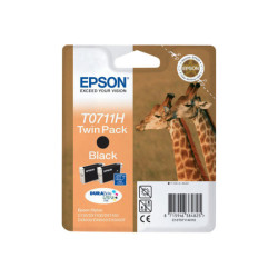 EPSON 6LB T0711 ink cartridge black high capacity 2 x 11.1ml 2-pack blister without alarm