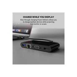 BELKIN Adaptateur Hub USB-C HDMI VGA RJ45 100w PD