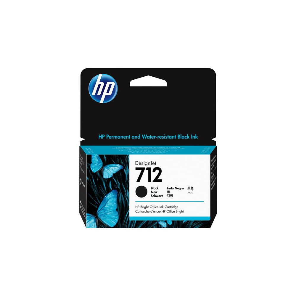 HP 712 38-ml Black DesignJet Ink Cartridge