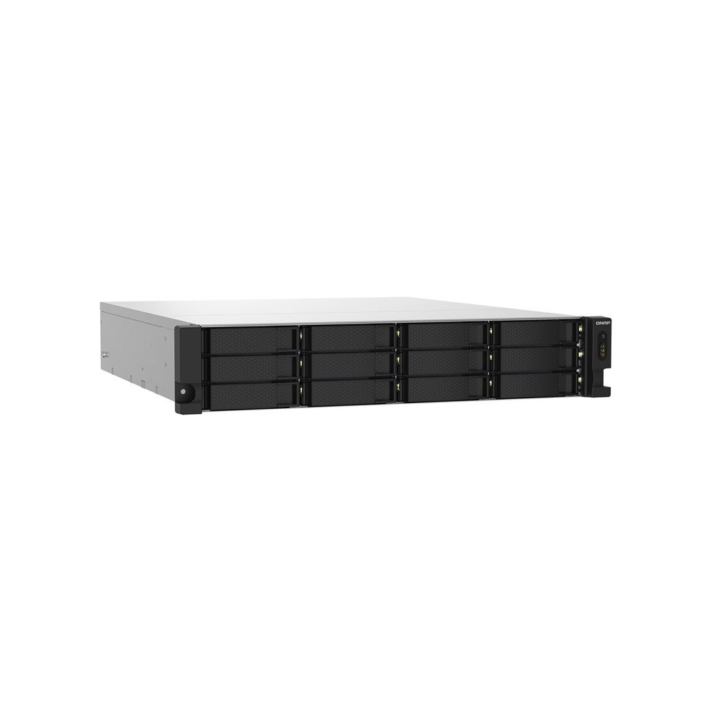 QNAP TS-1232PXU-RP-4G 12-Bay rackmount NAS AL324 4Go DDR4 UDIMM RAM SATA 6Gb/s 2x 10GbE SFP+ 2x 2.5GbE 1x PCIe Gen2 x2 slot 250W