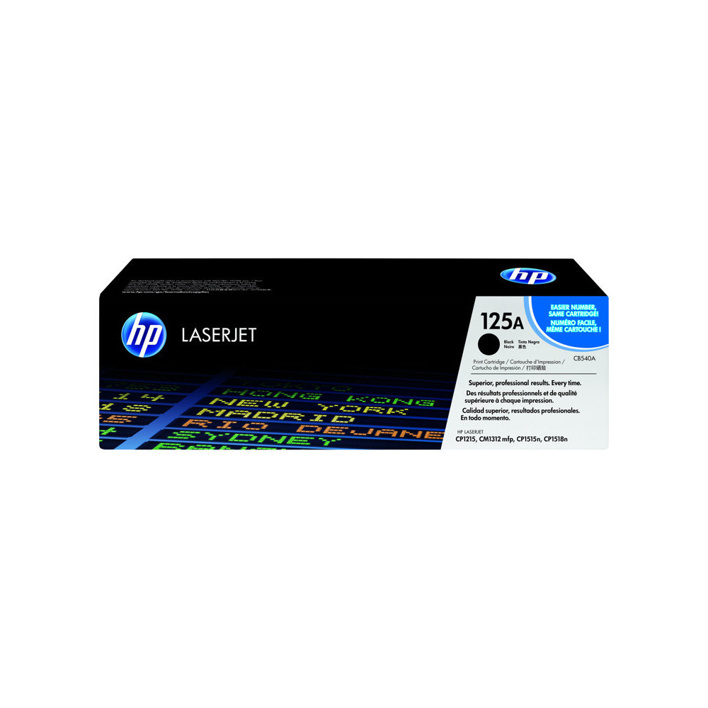 HP 125A original Colour LaserJet Toner cartridge CB540A black standard capacity 2.200 pages 1-pack