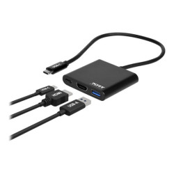 PORT DESIGNS Docking Mini Type C HDMI + USB3 + USB-C DP