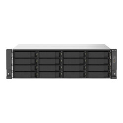 QNAP 16-bay Rackmount NAS AMD Ryzen V1000 series V1500B 4C/8T 2.2GHz 16Go DDR4 RAM 2x2.5GbE LAN optional 10GbE & M.2 NVMe/SATA