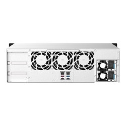 QNAP 16-bay Rackmount NAS AMD Ryzen V1000 series V1500B 4C/8T 2.2GHz 16Go DDR4 RAM 2x2.5GbE LAN optional 10GbE & M.2 NVMe/SATA