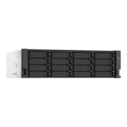 QNAP 16-bay Rackmount NAS AMD Ryzen V1000 series V1500B 4C/8T 2.2GHz 16Go DDR4 RAM 2x2.5GbE LAN optional 10GbE & M.2 NVMe/SATA