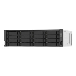 QNAP 16-bay Rackmount NAS AMD Ryzen V1000 series V1500B 4C/8T 2.2GHz 16Go DDR4 RAM 2x2.5GbE LAN optional 10GbE & M.2 NVMe/SATA