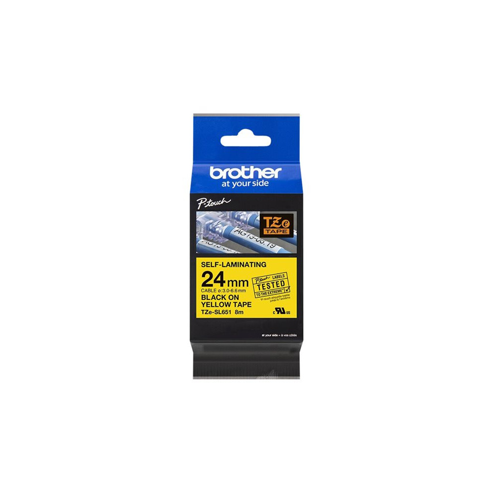 BROTHER TZeSL651 tape Black on Yellow 24mm