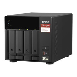 QNAP TS-473A-8G NAS AMD Ryzen Embedded V1500B 8Go SO-DIMM DDR4 4x 2.5/3.5inch SATA 6Gbps 2x M.2 2280 NVMe PCIe Gen3 x1 slots