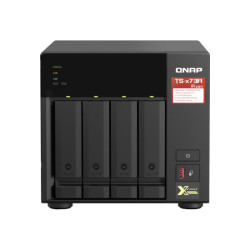 QNAP TS-473A-8G NAS AMD Ryzen Embedded V1500B 8Go SO-DIMM DDR4 4x 2.5/3.5inch SATA 6Gbps 2x M.2 2280 NVMe PCIe Gen3 x1 slots