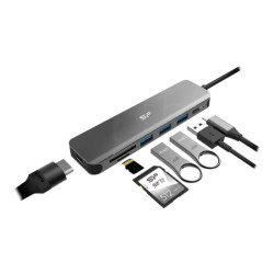 SILICON POWER Boost SU20 Docking station 7in1 USB USB-C HDMI SD card