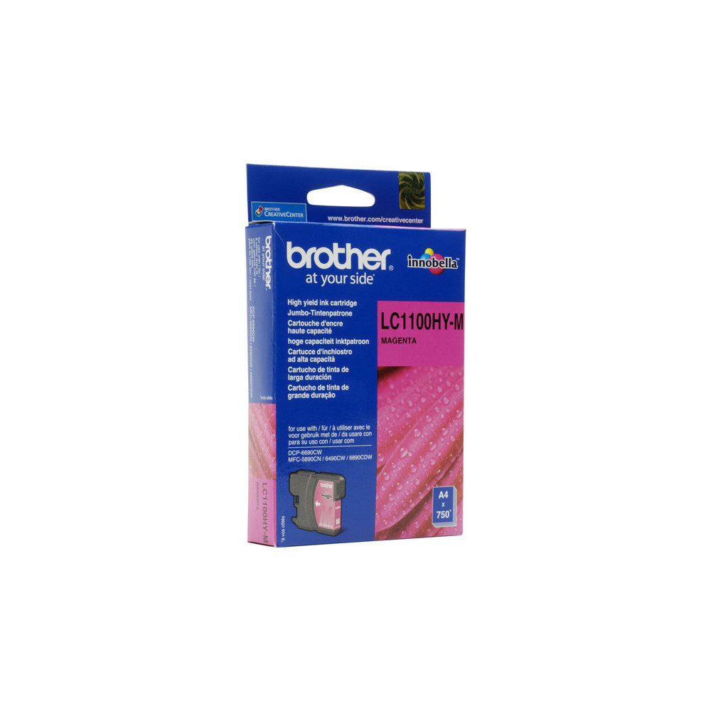 BROTHER LC-1100 cartouche d encre magenta capacité standard 7.5ml 325 pages pack de 1