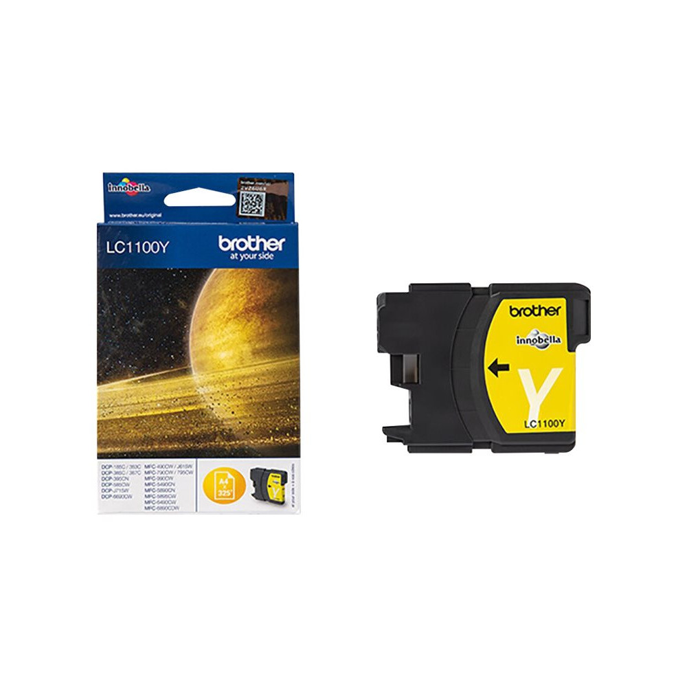 BROTHER LC-1100 cartouche d encre jaune capacité standard 7.5ml 325 pages pack de 1
