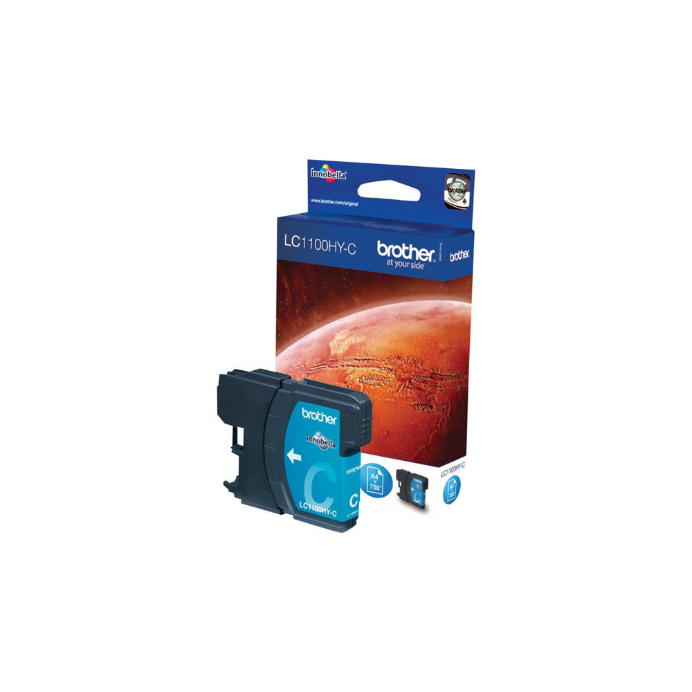 BROTHER LC-1100 cartouche d encre cyan haute capacité 16ml 750 pages pack de 1