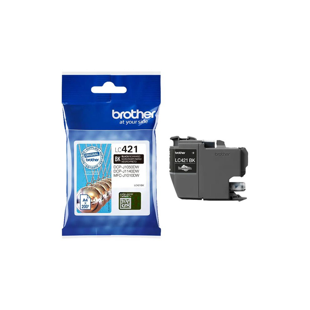 BROTHER 200-page standard capacity Black ink cartridge for DCP-J1050DW MFC-J1010DW and DCP-J1140DW