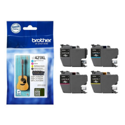 BROTHER 4-pack of Black Cyan Magenta and Yellow 500-page high capacity ink cartridges for DCP-J1050DW MFC-J1010DW and DCP-J11