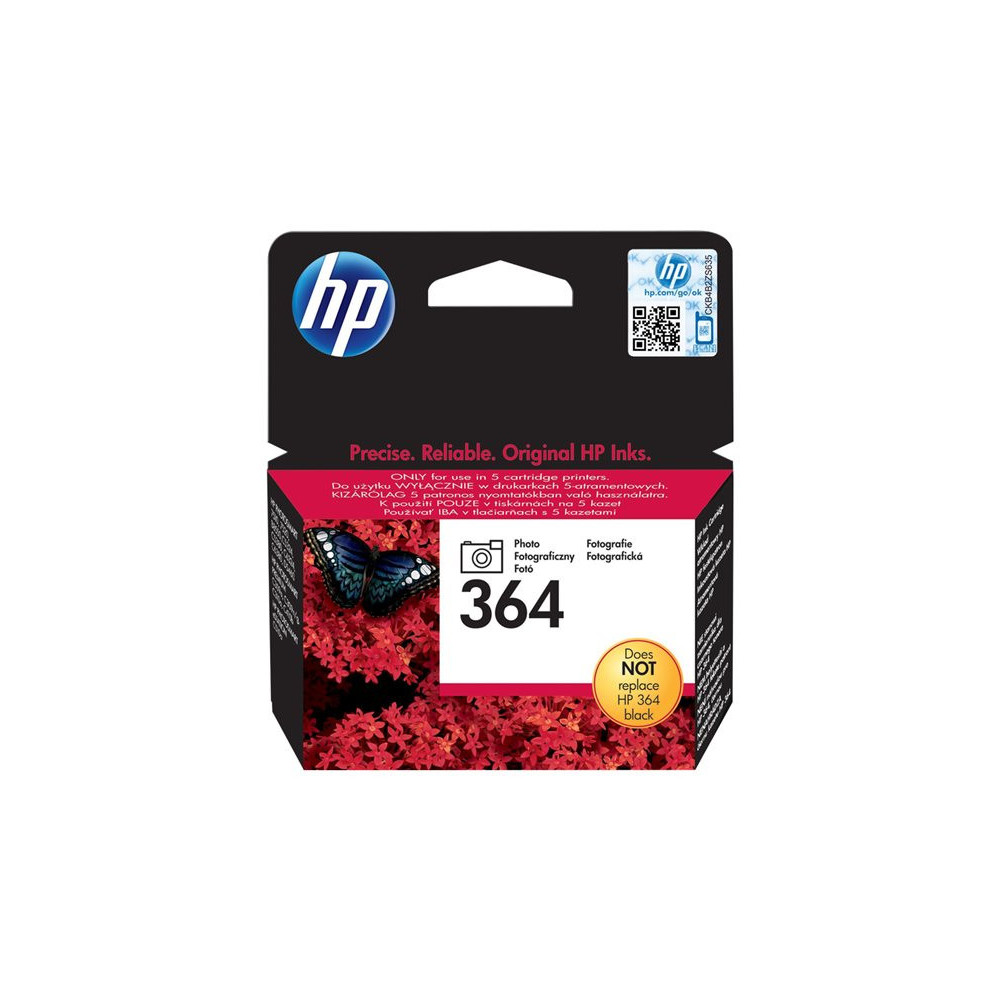 HP 364 original Ink cartridge CB317EE BA1 photo black standard capacity 3ml 1-pack with Vivera Ink cartridge redeal.fr