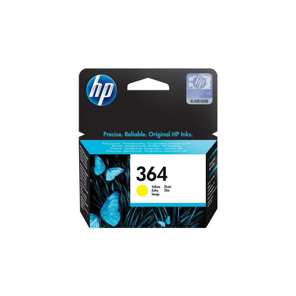 HP 364 original Ink cartridge CB320EE BA1 yellow standard capacity 3ml 300 pages 1-pack with Vivera Ink cartridge