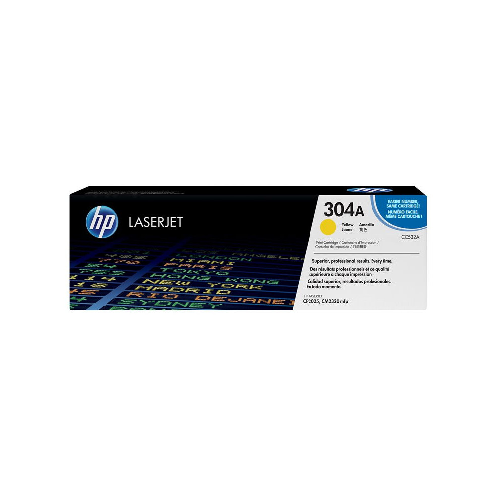 HP 304A original Colour LaserJet Toner cartridge C532A yellow standard capacity 2.800 pages 1-pack ColorSphere