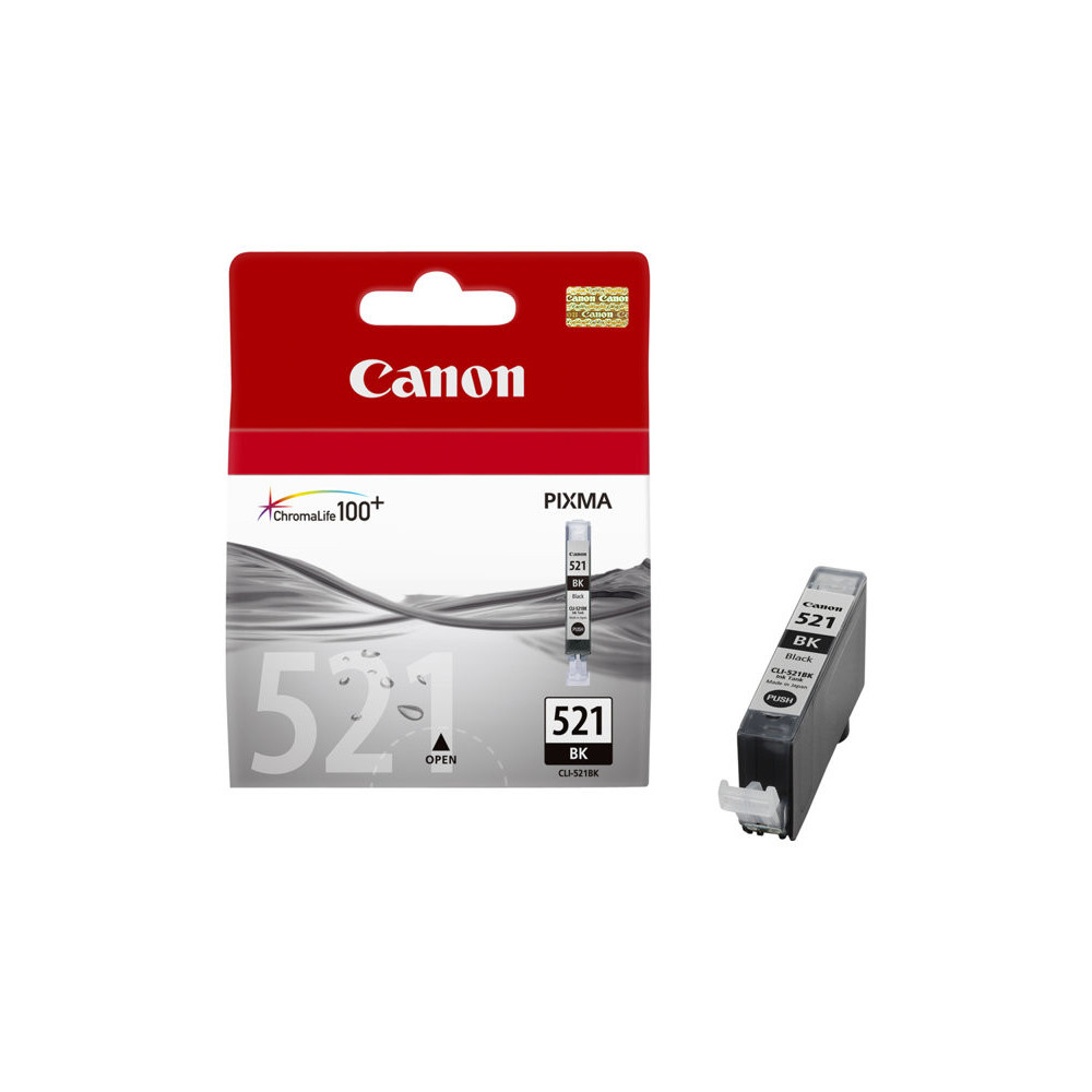 CANON CLI-521B cartouche dencre noir capacite standard 9ml 2.370 pages pack de 1