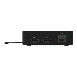 PORT DESIGNS USB Type C Travel Docking Station 2x4K Dual video display up to 4K 2x Display Port Charges laptops up to 85W