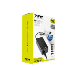 PORT DESIGNS Compatible with HP notebooks EU Plug 65W power supply for notebooks up to 90W Adaptable output power