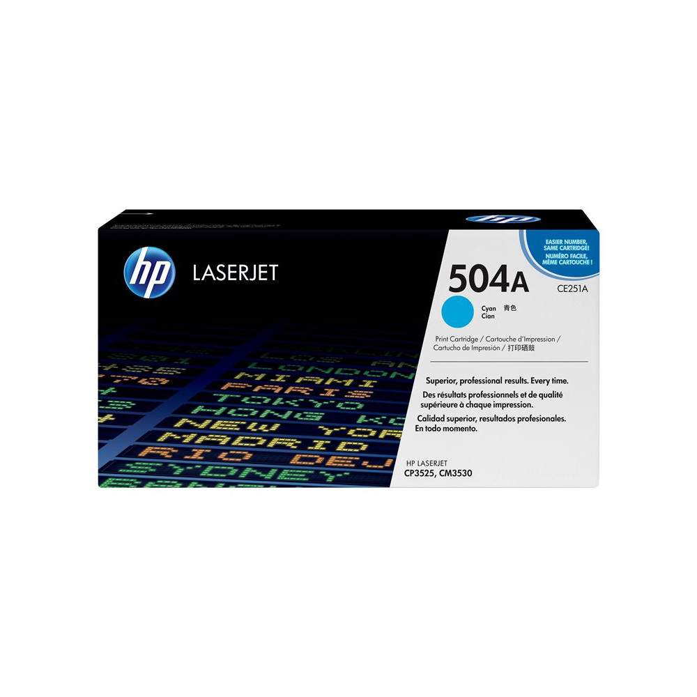 HP 504A original Colour LaserJet Toner cartridge CE251A cyan standard capacity 7.000 pages 1-pack ColorSphere