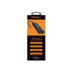 MCL 12-port docking station 2 HDMI and VGA