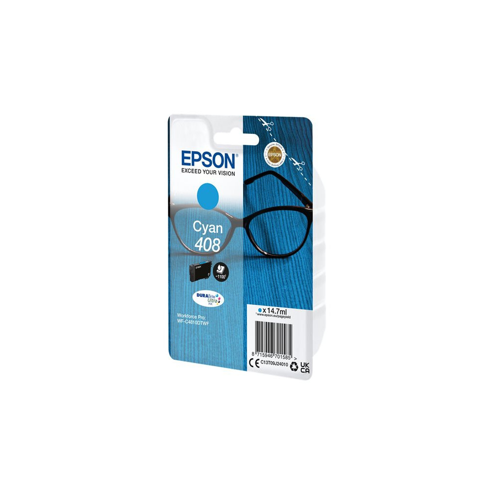 EPSON 6LB Singlepack Cyan 408 DURABrite Ultra Ink redeal.fr