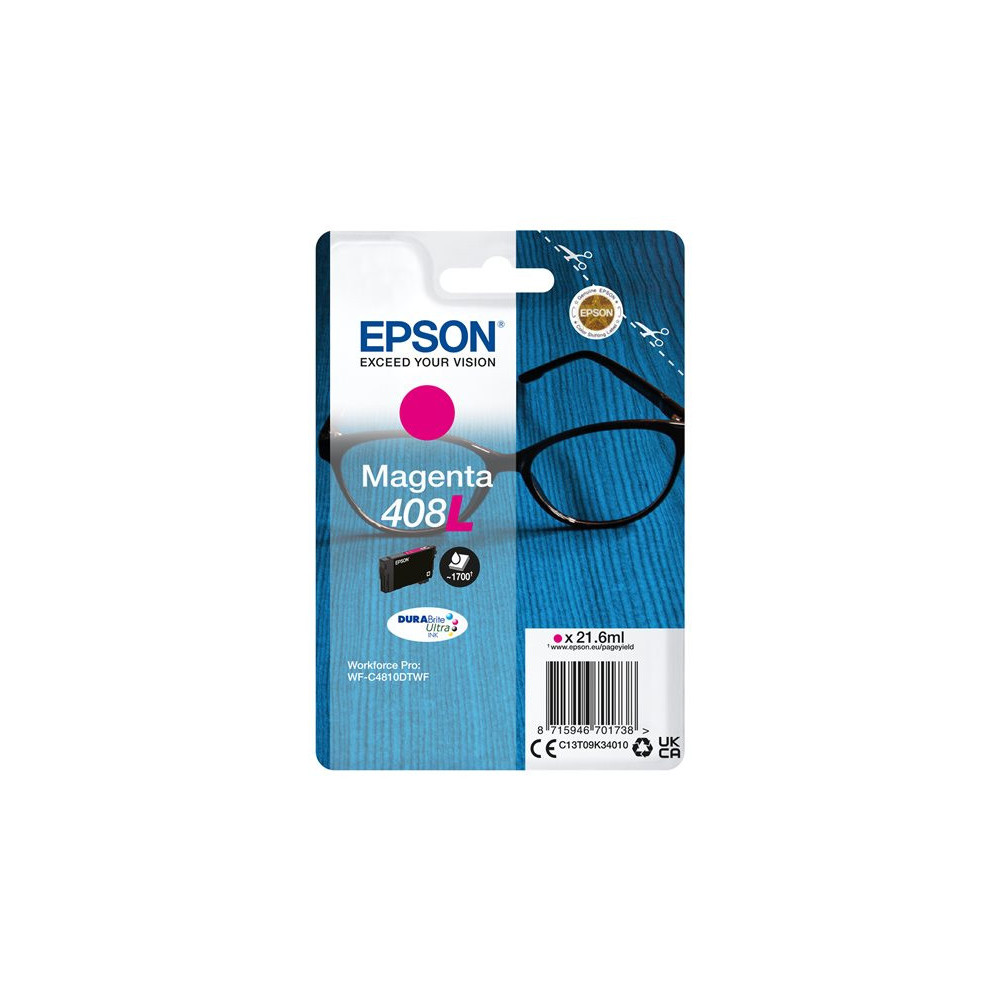 EPSON 2LB Singlepack Magenta 408L DURABrite Ultra Ink