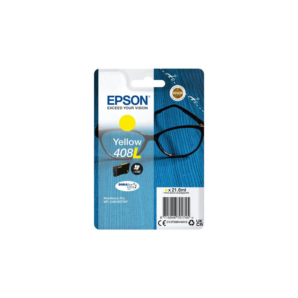 EPSON 6LB Singlepack Yellow 408L DURABrite Ultra Ink