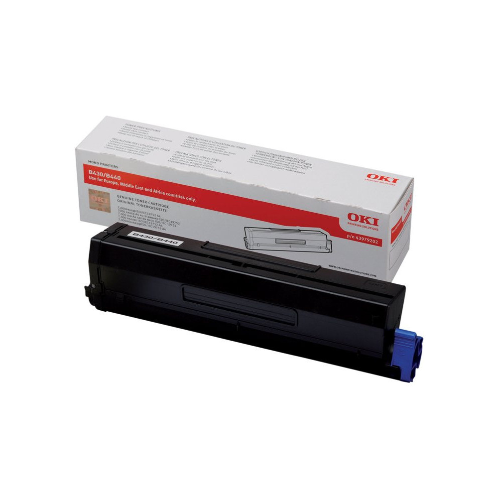 OKI B430, B440, MB460, MB470 cartouche de toner noir capacité standard 7.000 pages pack de 1