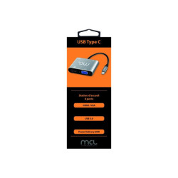 MCL Docking station Type C to HDMI VGA USB Power Delivery