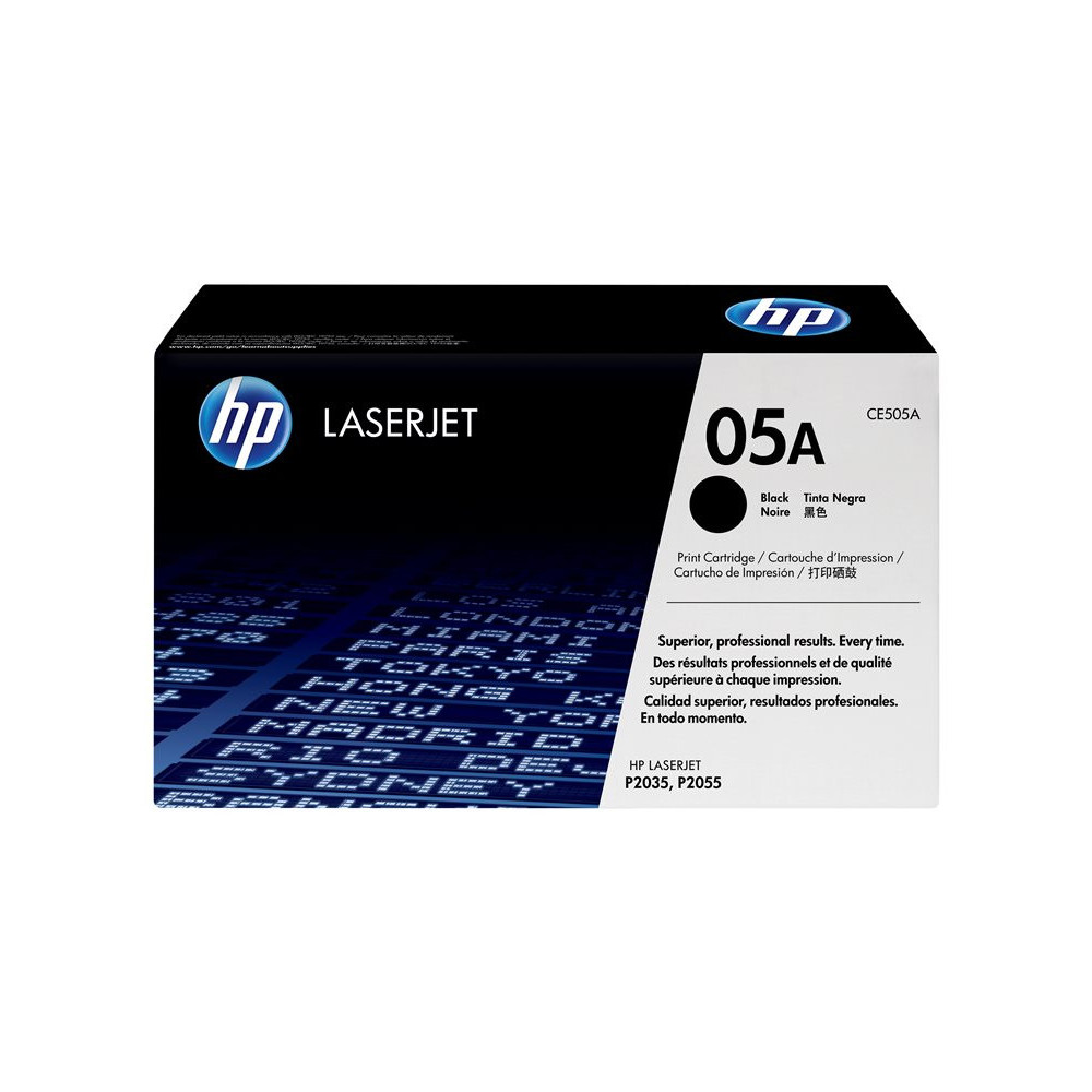 HP 05A original LaserJet Toner cartridge CE505A black standard capacity 2.300 pages 1-pack Smart Printing TechnologY