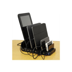 EATON TRIPPLITE 10Port USB Charging Station with Adjustable Storage 12V 8A 96W USB Charger Output Schuko Power Cord