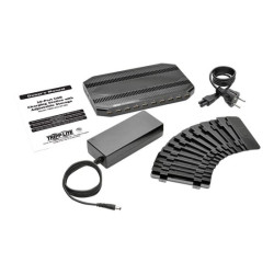 EATON TRIPPLITE 10Port USB Charging Station with Adjustable Storage 12V 8A 96W USB Charger Output Schuko Power Cord