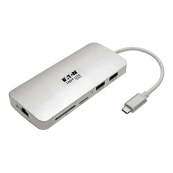 EATON TRIPPLITE USB-C Dock 4K HDMI USB 3.2 Gen 1 USB-A/C Hub GbE Memory Card 60W PD Charging