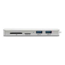 EATON TRIPPLITE USB-C Dock 4K HDMI USB 3.2 Gen 1 USB-A/C Hub GbE Memory Card 60W PD Charging