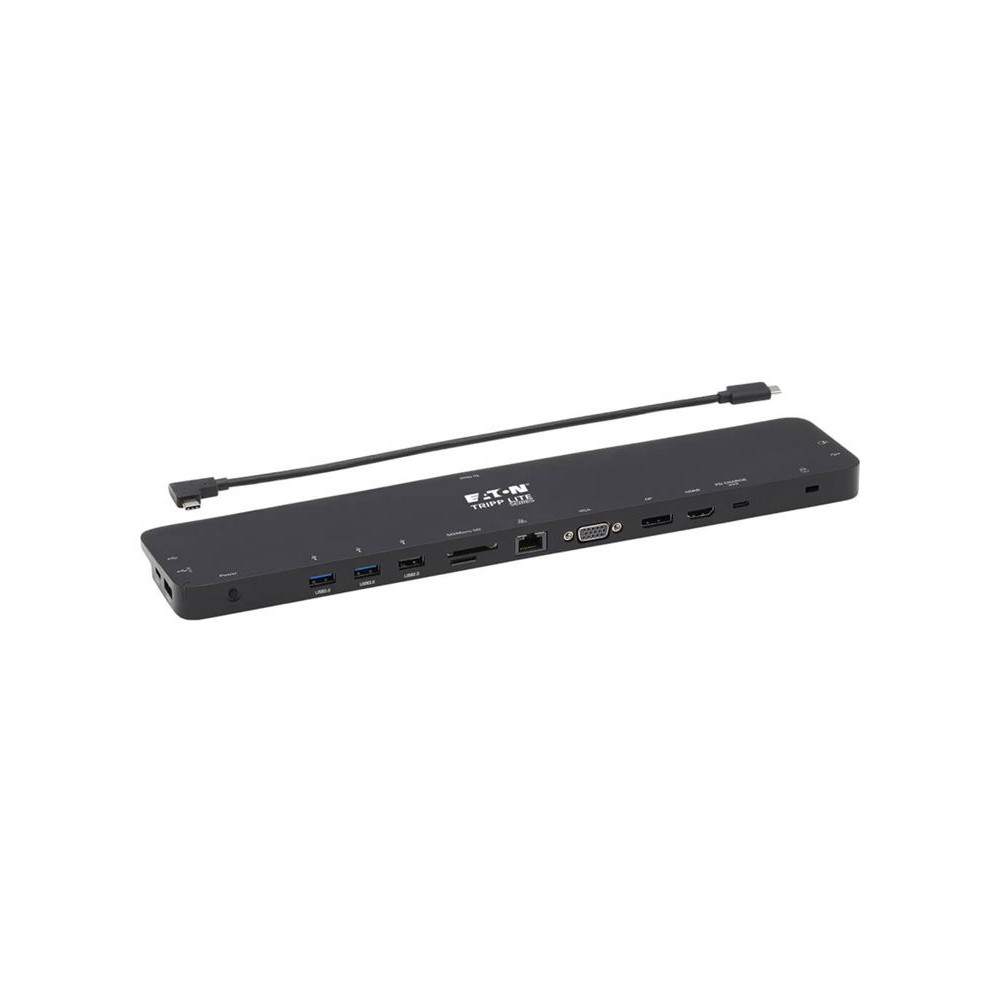 EATON TRIPPLITE USB-C Dock Triple Display 4K HDMI & DP VGA USB 3.2 Gen 1 USB-A/C Hub GbE 100W PD Charging