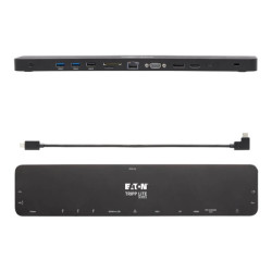 EATON TRIPPLITE USB-C Dock Triple Display 4K HDMI & DP VGA USB 3.2 Gen 1 USB-A/C Hub GbE 100W PD Charging
