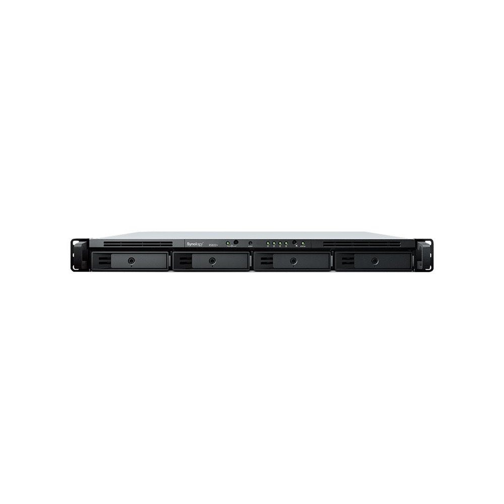 SYNOLOGY RS822+ 4-Bay NAS-Rackmount AMD Ryzen V1500B 4-core 2.2GHz 2Go DDR4 ECC SODIMM 2xUSB 3.2 RJ-45 4x1GbE