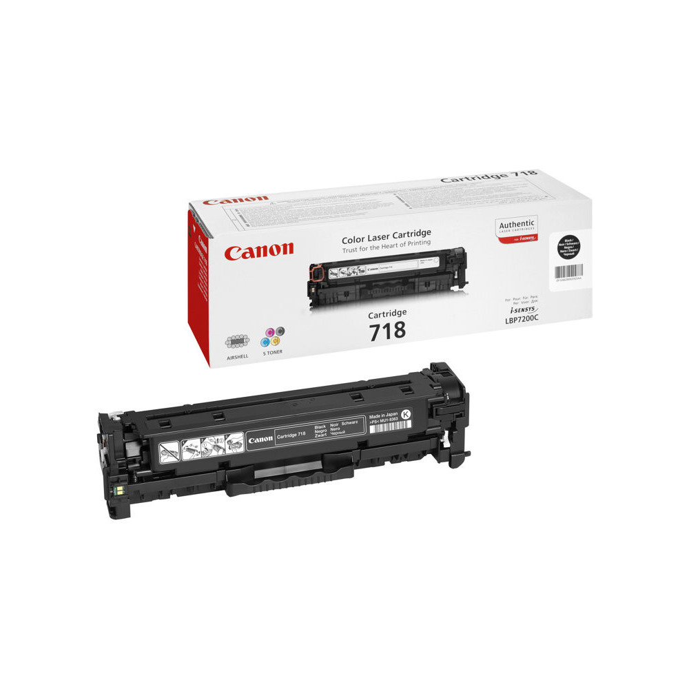 CANON 718 cartouche de toner noir capacité standard 3.400 pages pack de 1