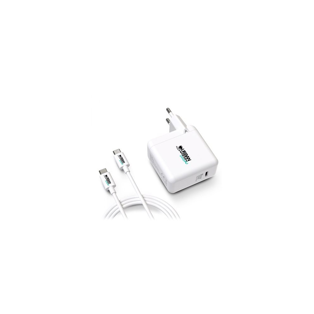 URBAN FACTORY Chargeur secteur GaN USB-C Eco-conçu 65W redeal.fr