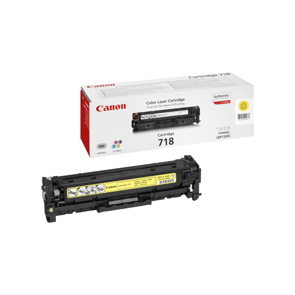 CANON 718 cartouche de toner jaune capacité standard 2.900 pages pack de 1 redeal.fr