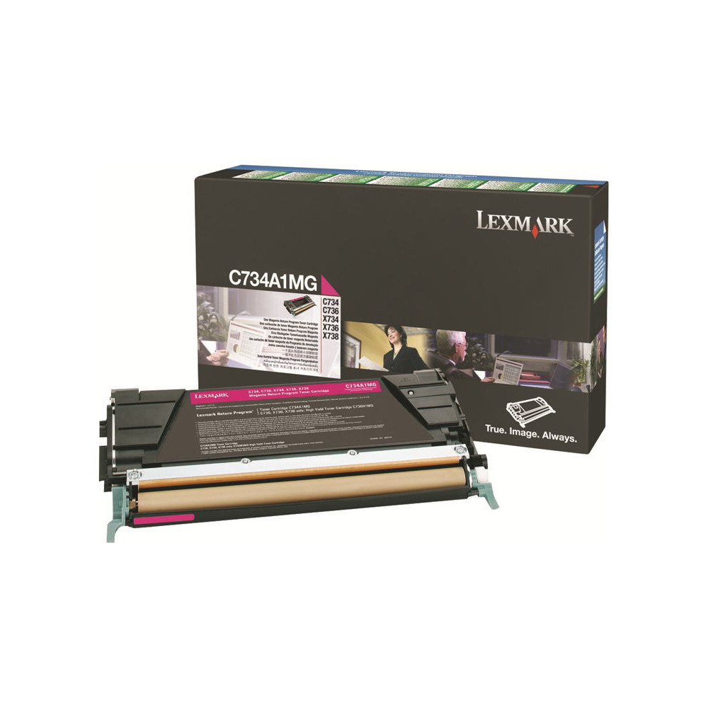 LEXMARK C734,  X734 cartouche de toner magenta capacité standard 6.000 pages pack de 1 retour programme