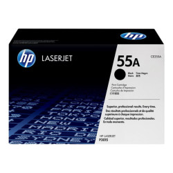 HP 55A original LaserJet Toner cartridge CE255A black standard capacity 6.000 pages 1-pack