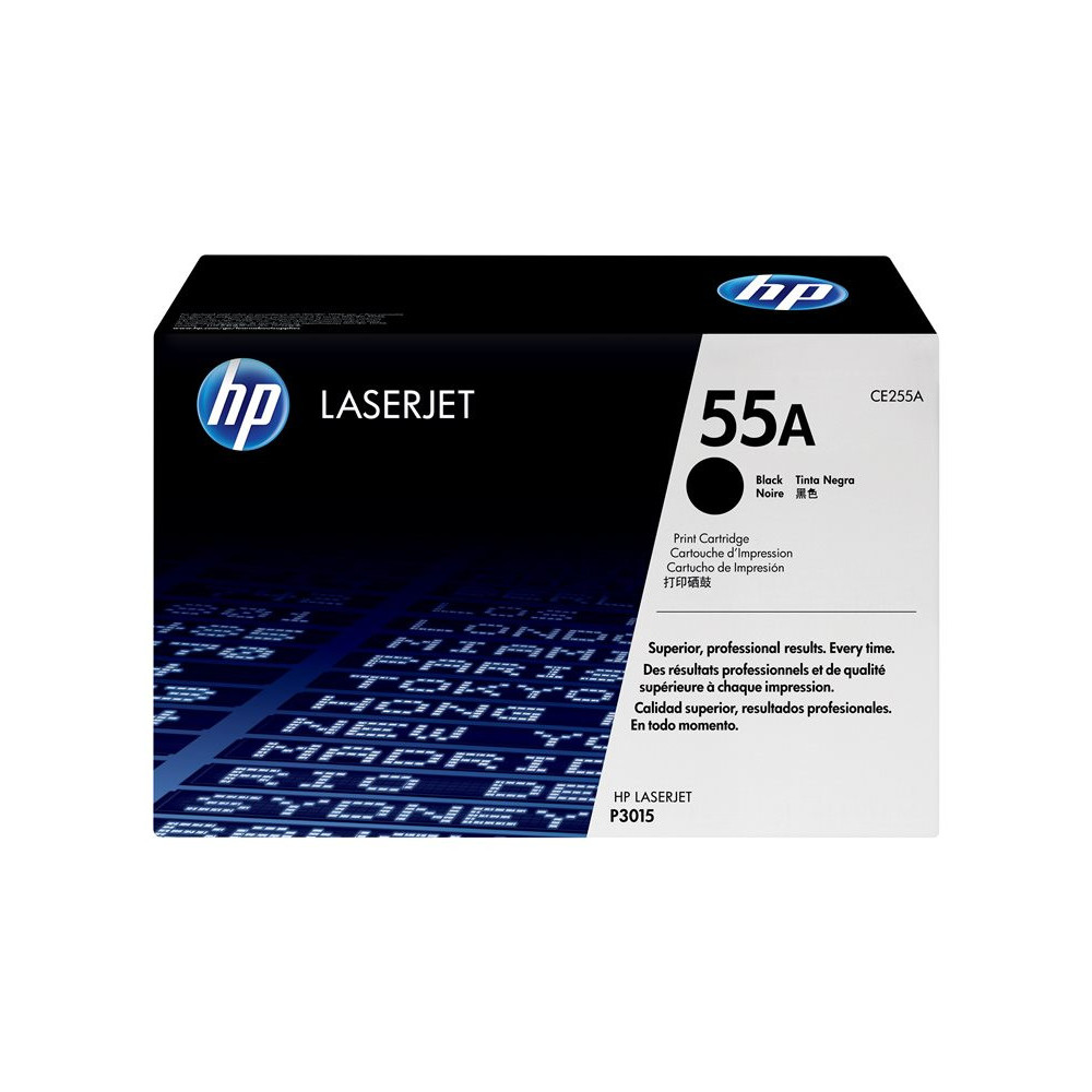 HP 55A original LaserJet Toner cartridge CE255A black standard capacity 6.000 pages 1-pack