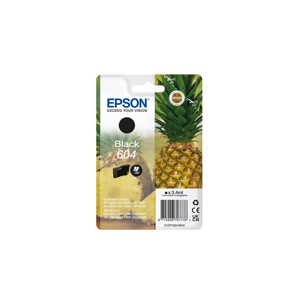 EPSON 4LB Singlepack Black 604 Ink