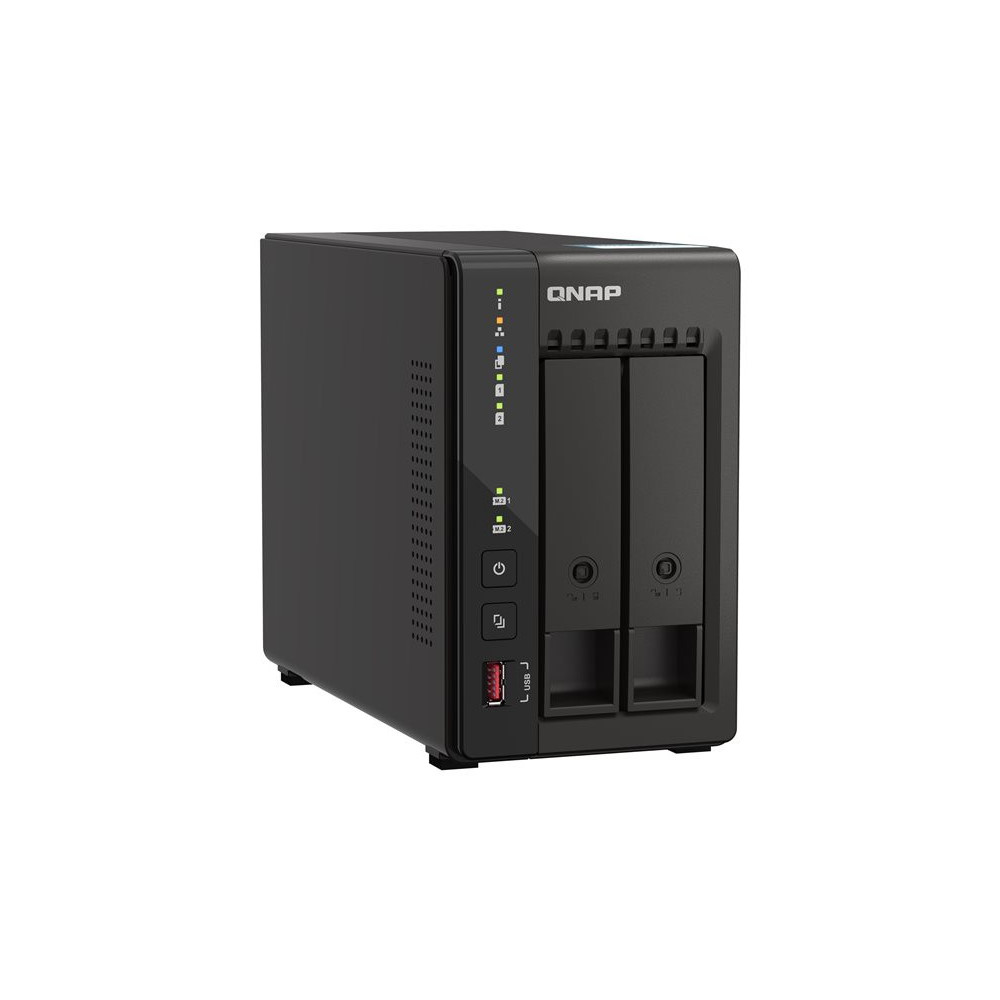 QNAP TS-253E-8G 2-bay desktop NAS Intel Celeron J6412 4C 2.0GHz burst 2.6GHz onboard 8Go RAM 2xHDMI 1.4b 2xM.2 2280 PCIe slots