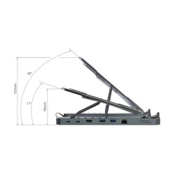 MCL Station daccueil 6 ports avec support PC
