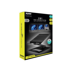 PORT DESIGNS 2in1 Docking Station with Integrated Notebook Stand Stand for Notebooks from 10 to 15.6p with USB type C Office